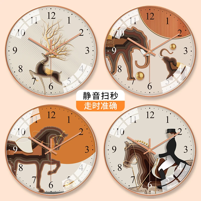 23年新款装饰画挂钟家居客厅钟表 适合大白墙的挂钟 简约大气时尚
