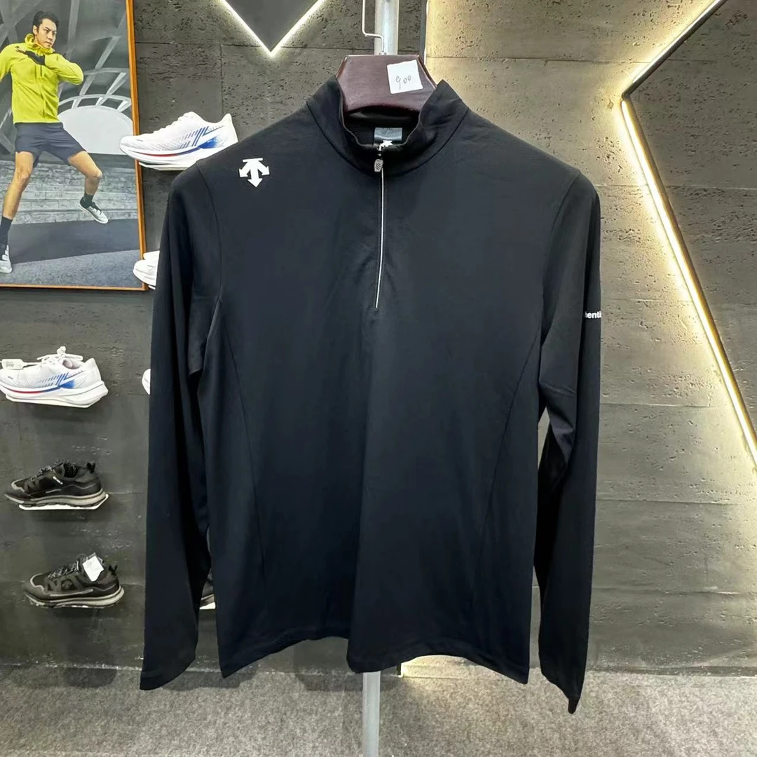 DESCENTE/迪桑特(断码清仓!)男女同款高领半拉链速干长袖T恤衫
