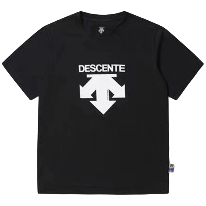DESCENTE/迪桑特男女同款速干TOUGH面料大标T恤2圆领宽松运动夏季