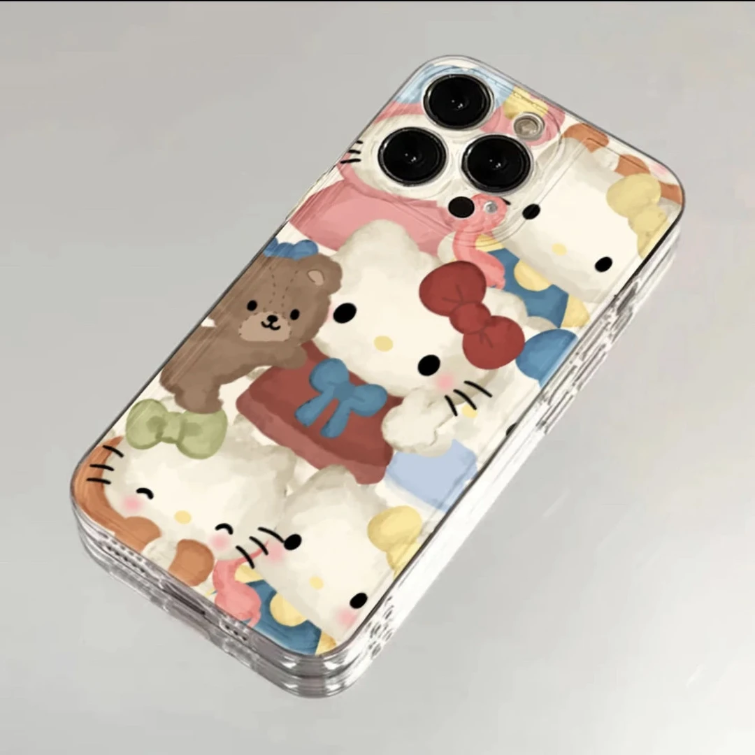 复古可爱卡通KT猫苹果15手机壳iPhone14promax新款13pro防摔12/11