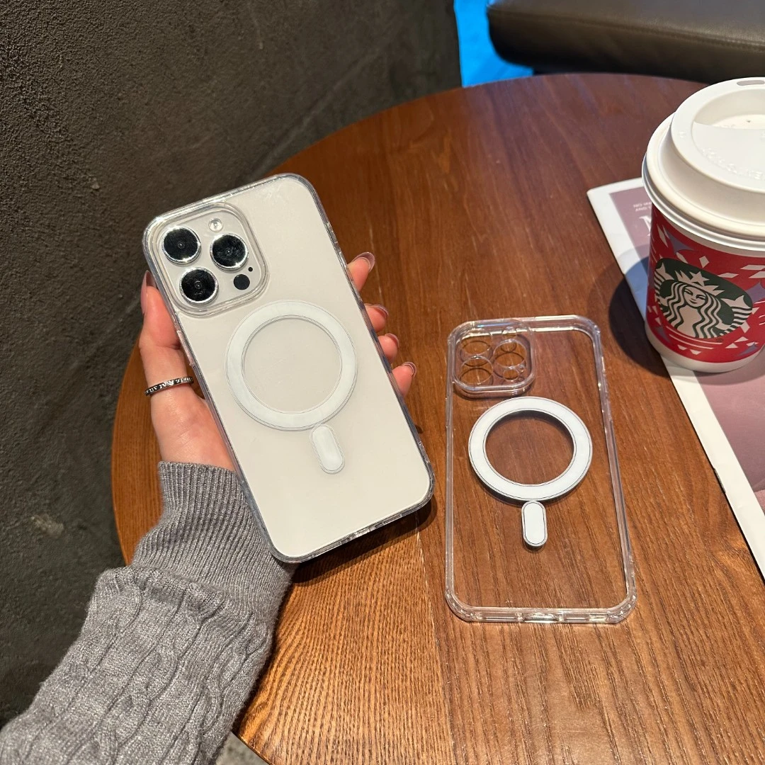 最新款iphone15手机壳Magsafe磁吸苹果14全包高颜值x防摔12透明13