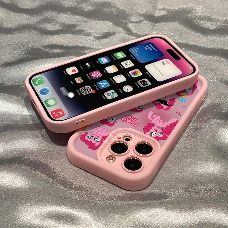 粉色小马宝莉适用苹果15Pro手机壳iPhone13新14/11软12套78p/xs/x