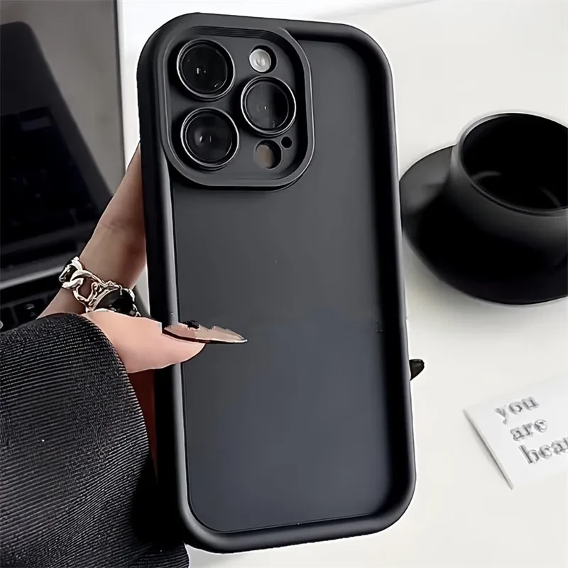ins高级感纯色苹果14promax手机壳iPhone15全包12/11软壳13防摔xs
