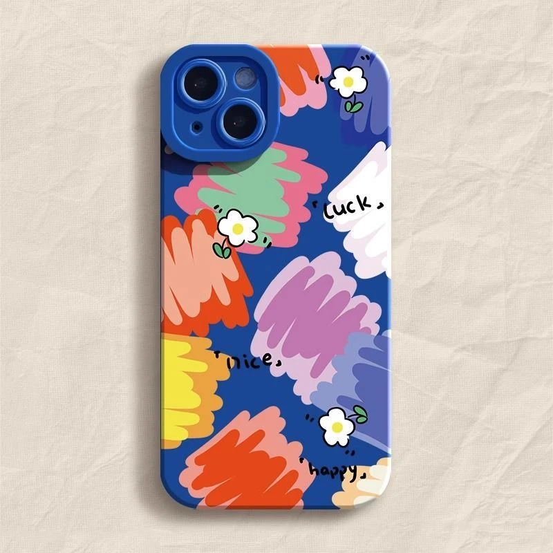 夏日油画iPhone14手机壳苹果15promax全包防摔12硅胶软壳11软壳13
