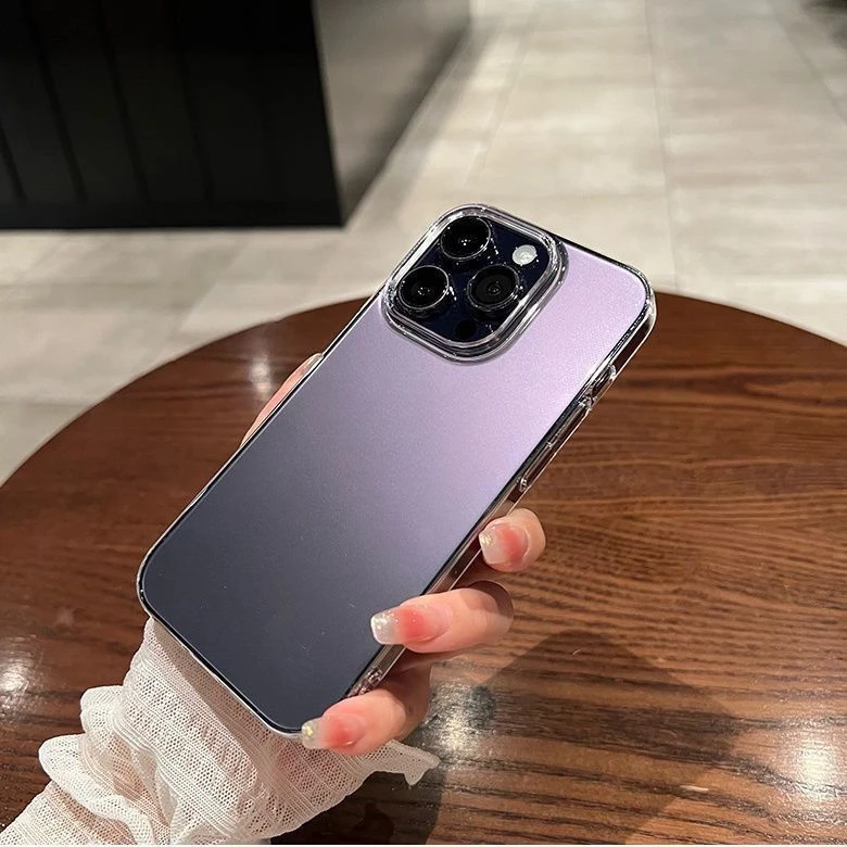 透明手机壳苹果15promax硬壳iphone14pro简约手机壳13防摔12硬11