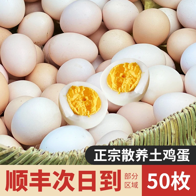 鸡蛋本地土鸡蛋50枚一箱农村农家散养土鸡蛋雞蛋鲜鸡蛋整箱批发