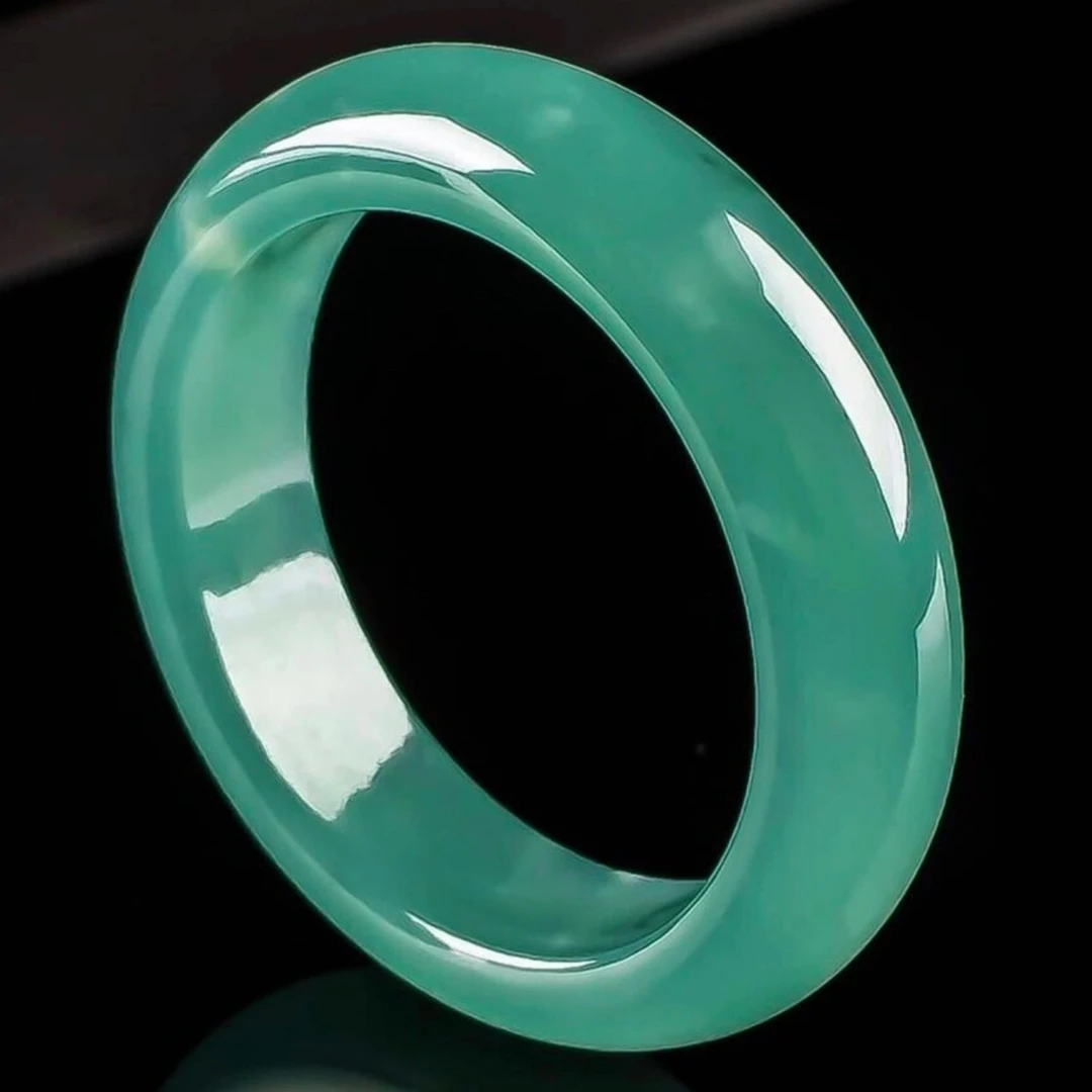 缅甸天然翡翠A货满深绿戒指女款时尚绿色饰品测量精美高冰飘绿