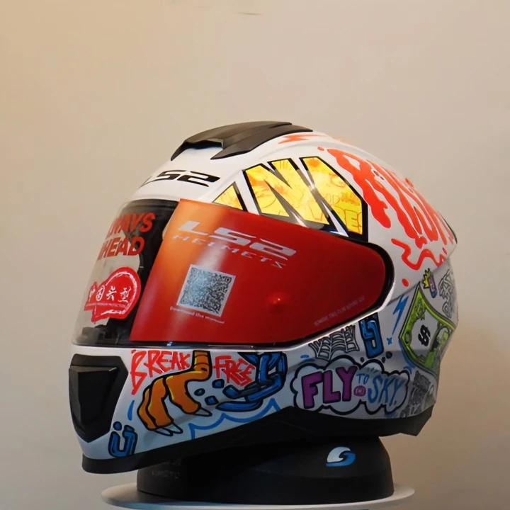 LS2摩托车头盔男全盔四季通用FF802单镜片全盔