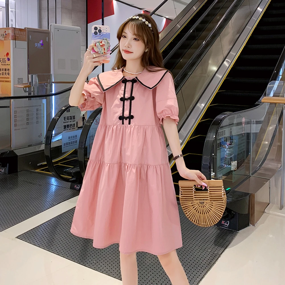 微胖女装夏装2024新款连衣裙夏季时尚上衣加厚大码短袖夏款裙子女