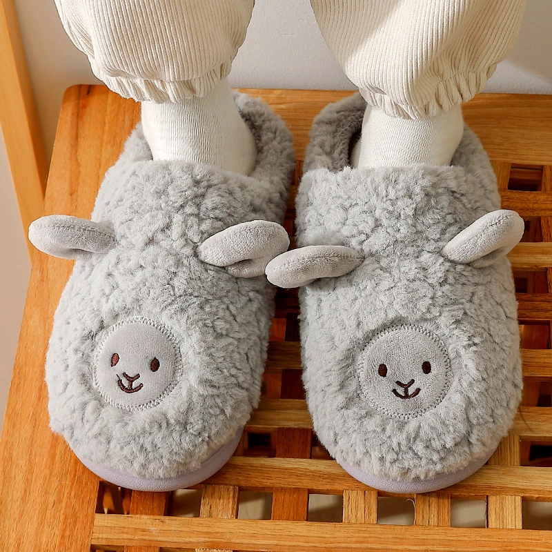 棉拖鞋女士冬季外穿2023新款可爱室内家居防滑保暖毛毛绒月子棉拖