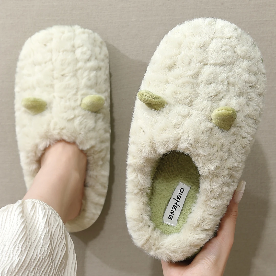 棉拖鞋女士冬季2024新款爆款室内家居厚底面包鞋防滑保暖毛绒棉鞋