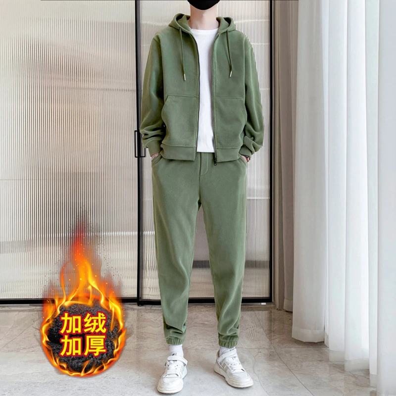 男套装潮流春款加厚运动套装男生干净帅气休闲套装男男士休闲套装