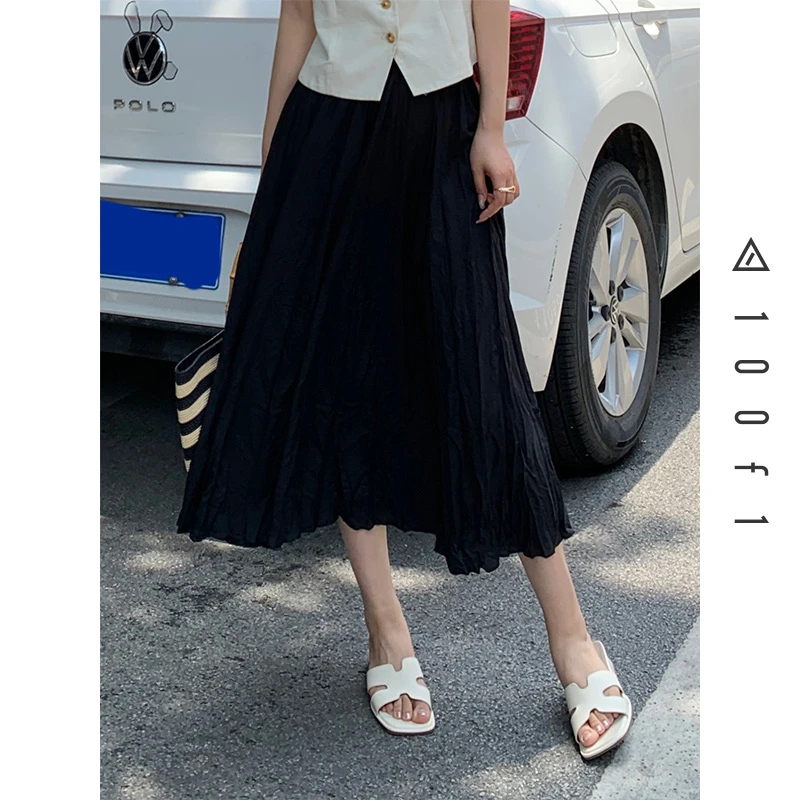 乱褶半身裙 遮胯藏肉  轻盈飘逸 自带灵动优雅氛围 F9804