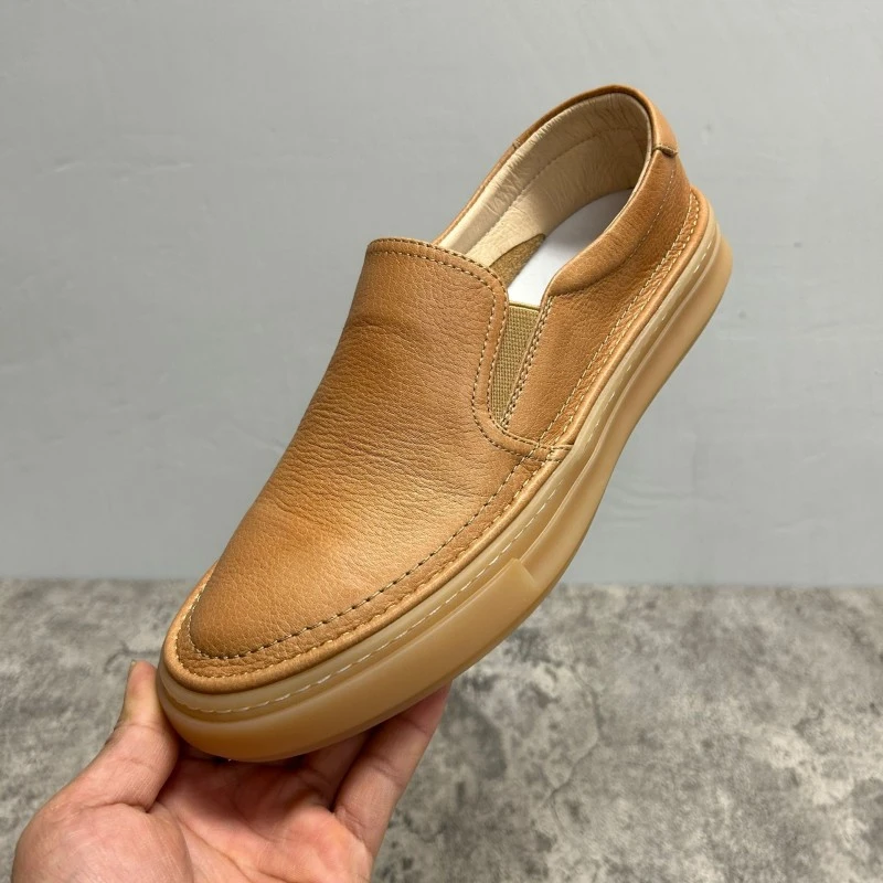 真皮复古潮鞋男2024新款小白鞋男时尚百搭休闲鞋男士低帮鞋男板鞋