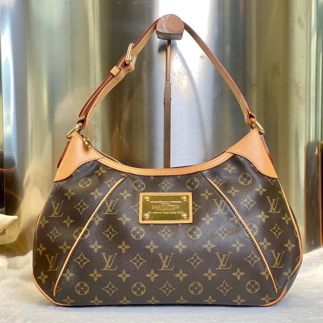 99新 LouisVuitton/路易威登 古有98新LV南瓜单肩包老花包8534