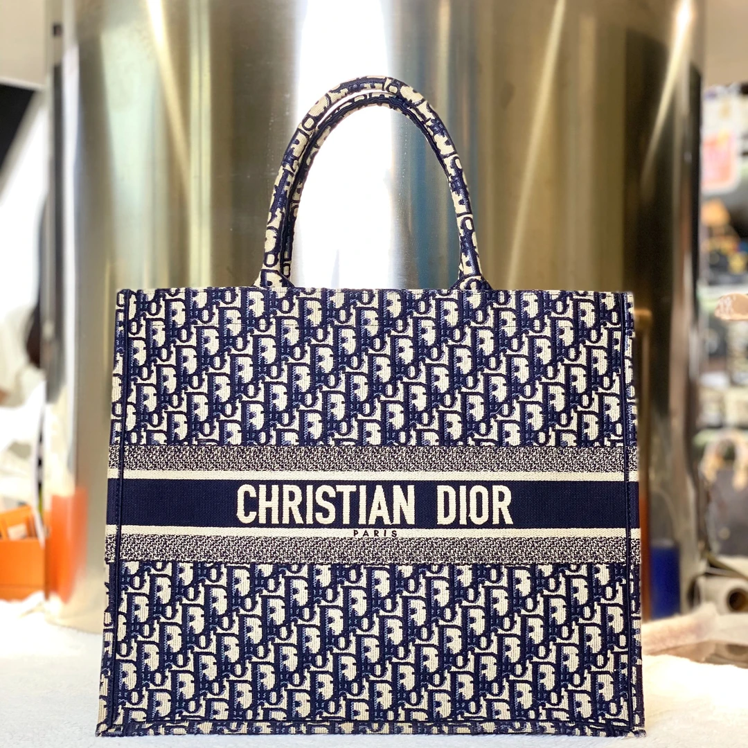 99新 DIOR/迪奥 古有98新迪奥托特包大号单肩包7014
