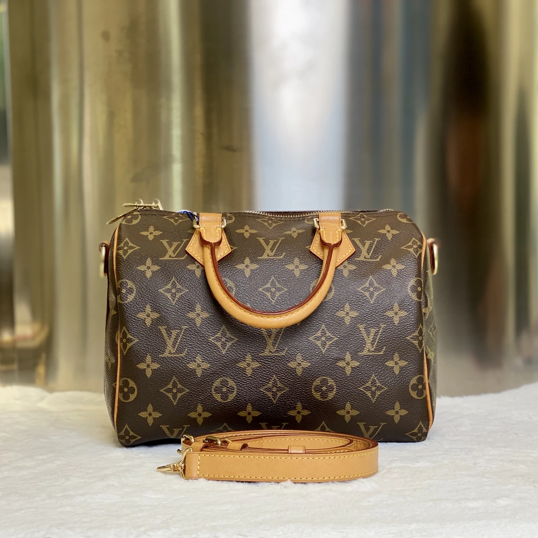 99新 LouisVuitton/路易威登 古有97新LV老花枕头25包肩带款0839