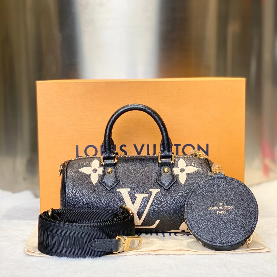 99新 LouisVuitton/路易威登 古有98新LV黑色巴比龙斜挎包0984