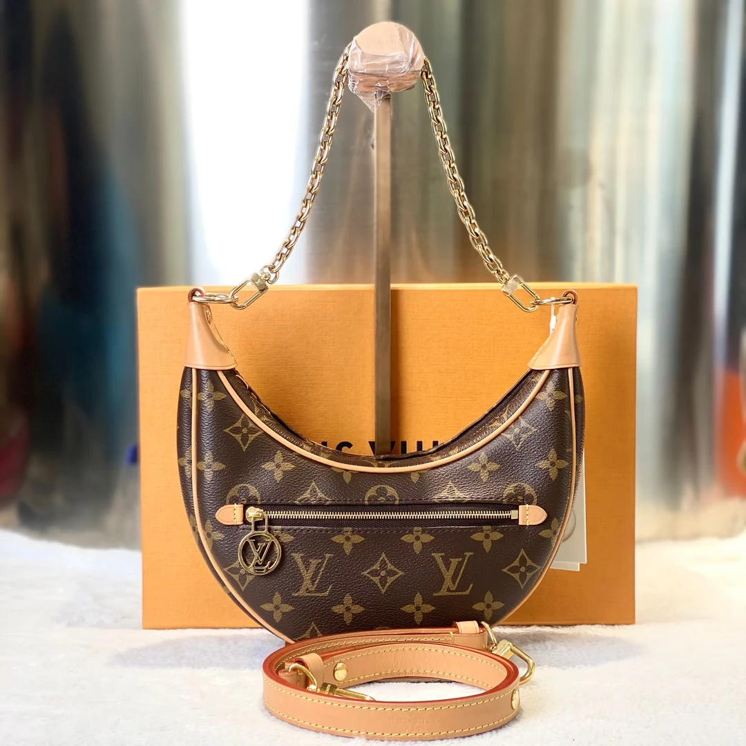99新 LouisVuitton/路易威登 古有98新LV新款豌豆包月亮包7138