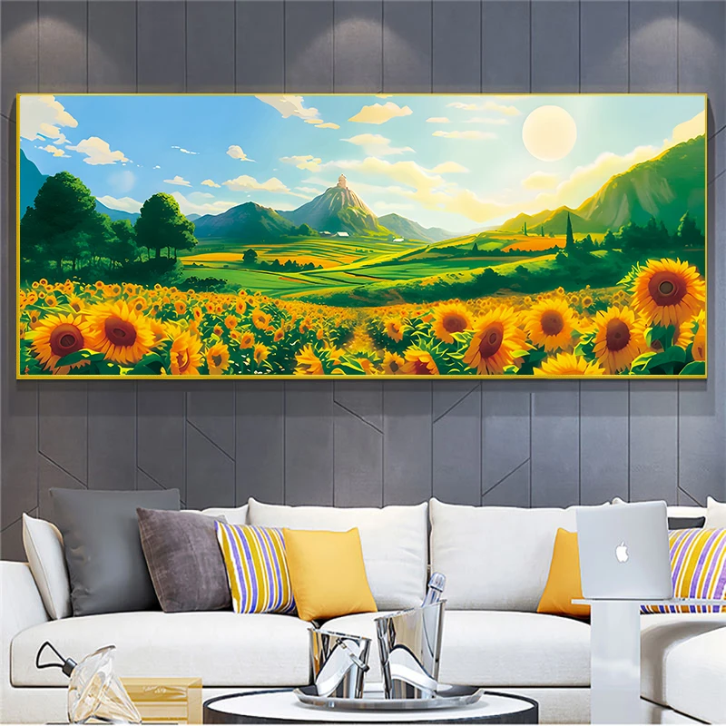 视觉肌理感【静若繁花】横版抽象感画客厅油画布装饰画YBG01