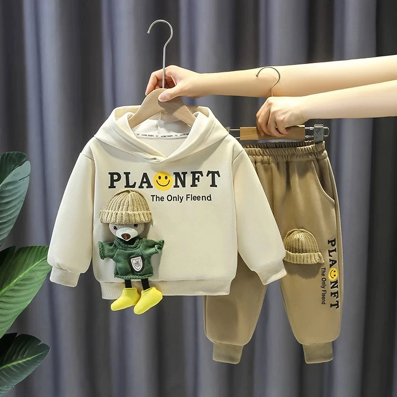 童装男童春秋帅气百搭运动卫衣卫裤两件套中小童春季休闲韩版潮装