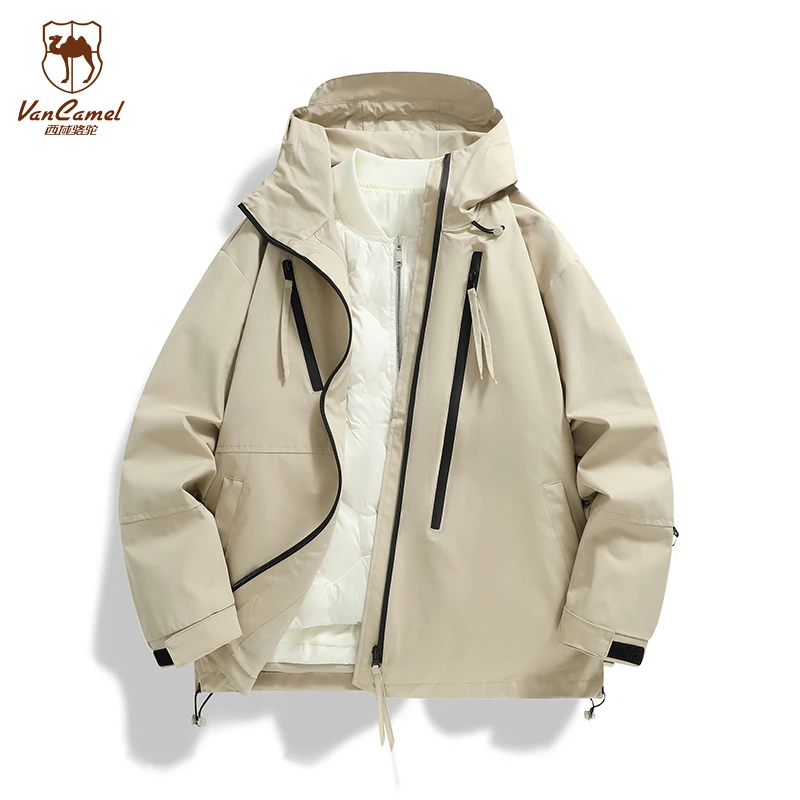 VANCAMEL/西域骆驼三合一两件套户外夹克情侣加厚秋冬防水登山服