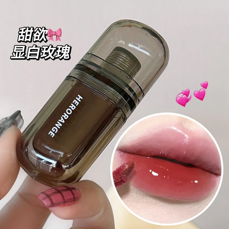 裸色奶茶镜面水光唇釉会成膜素颜显白不掉色口红滋润保湿唇蜜学生