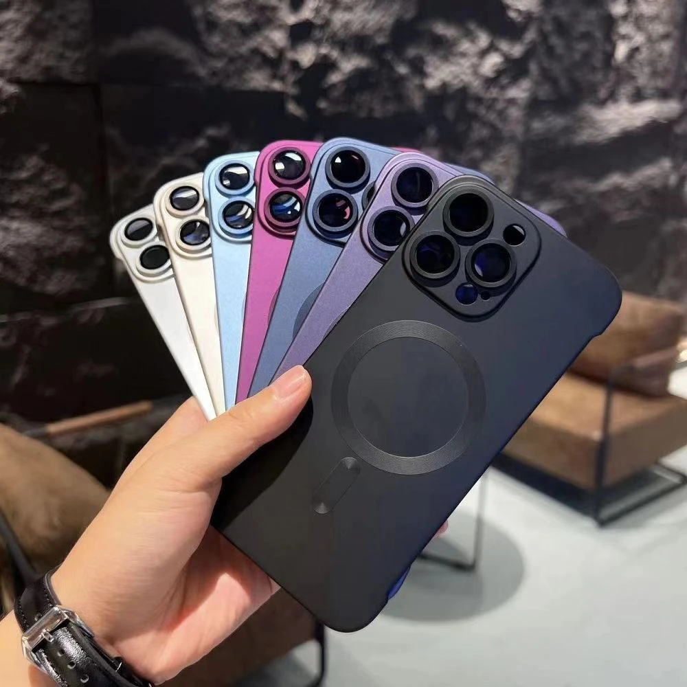 苹果16/15/14/13全包护镜超薄无边框壳iPhone15Promax磁吸保护套