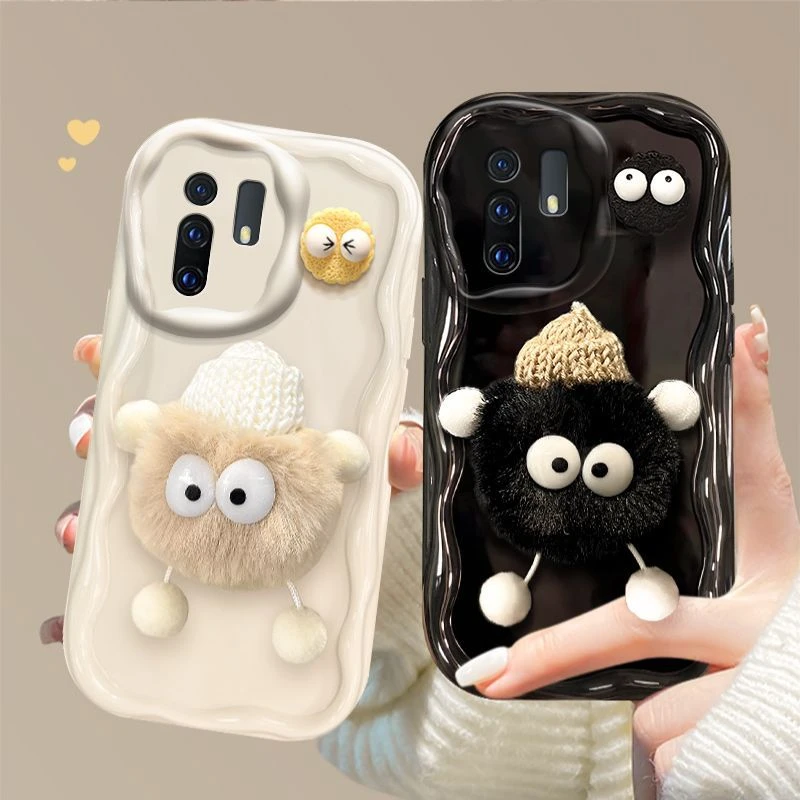 毛绒公仔适用vivoX30手机壳V1938CT潮创意网红新款冬天简约防摔女