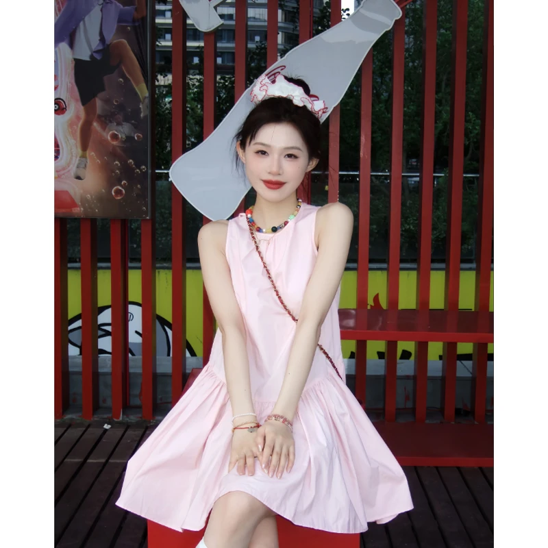 美静  【纸杯蛋糕】粉色连衣裙XMZH3220（清）