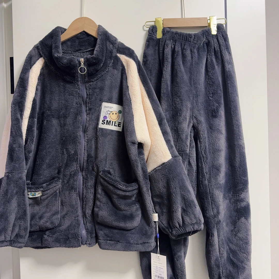 大童加绒睡衣男女童