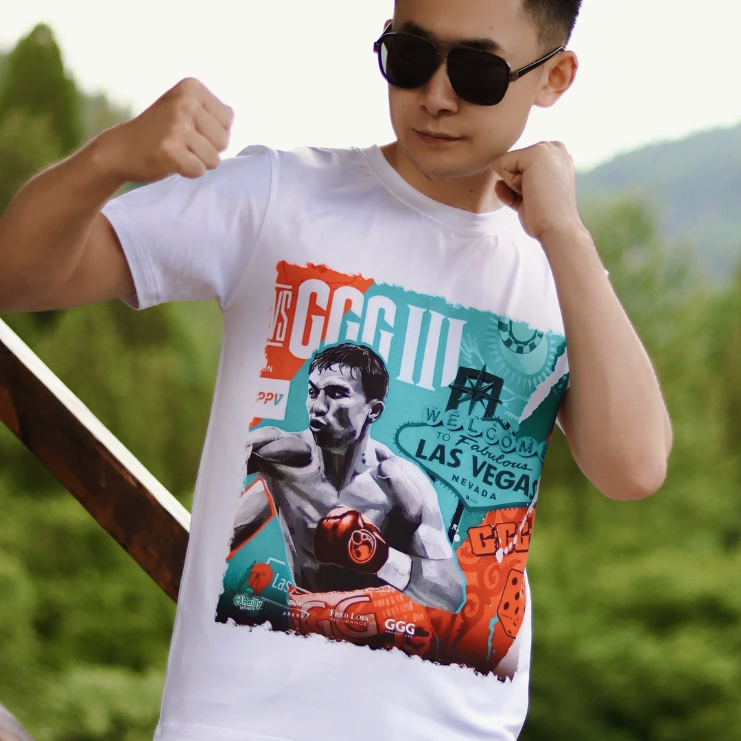 戈洛夫金帕奎奥康纳小麻拳王短袖拳击速干运动休闲泰拳短袖T恤