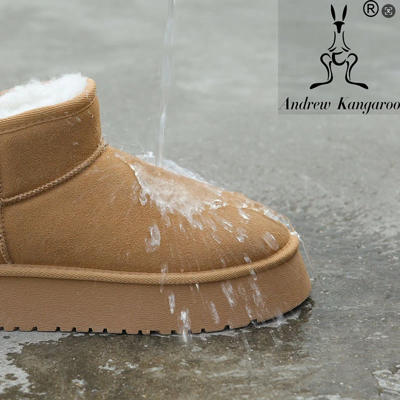 加绒雪地靴女外穿厚底2024秋冬季新款雪地棉舒适保暖短靴P1854