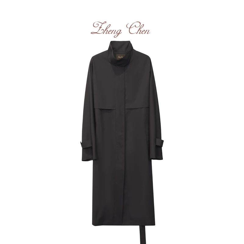 Zhengchen/正辰（高端黑标）意大利DinoFilarte露珠长款风衣K680131