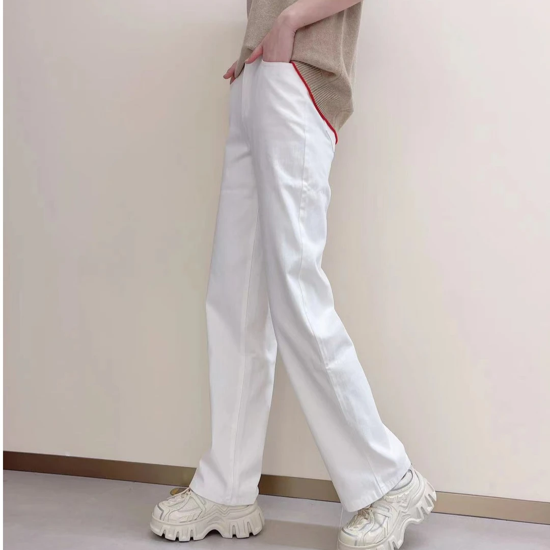 阿玛施AMASS【香蕉裤】高腰直筒显瘦牛仔裤痞帅炸街风女装5100588
