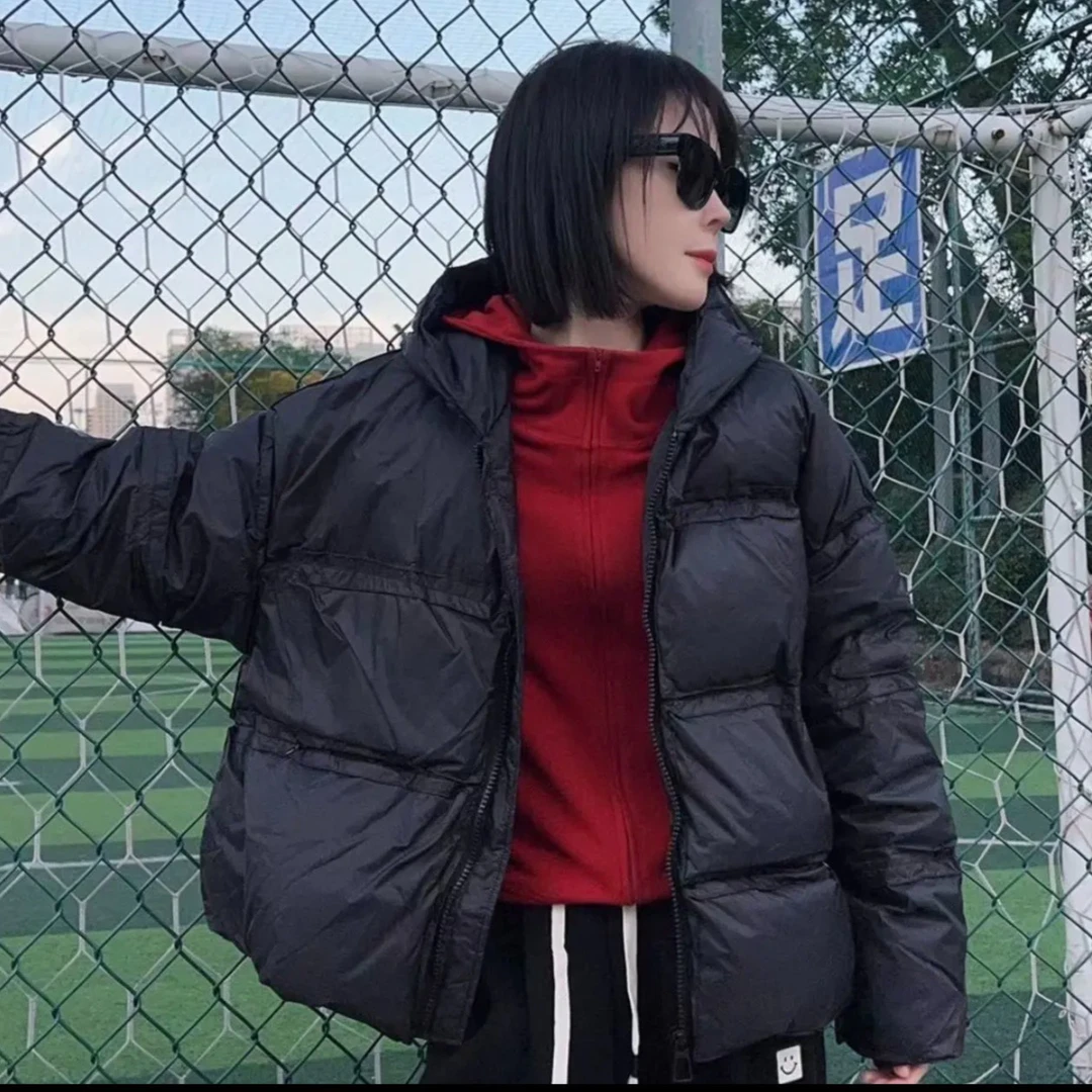 【洁子推荐】88088欧货连帽小众压褶宽松休闲羽绒服