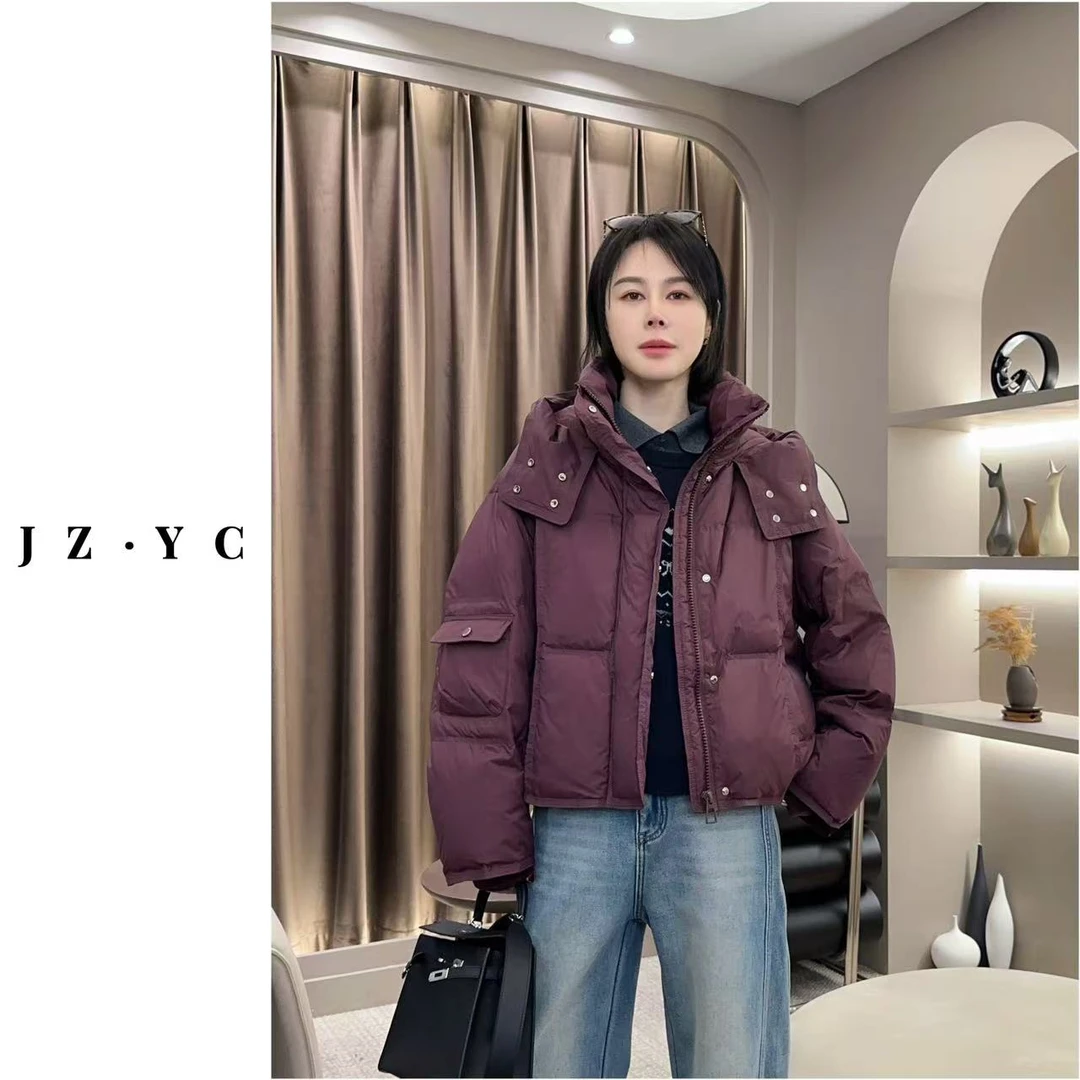 【 洁子推荐】 2024冬季241638新款韩版连帽工装风休闲羽绒服JZYC