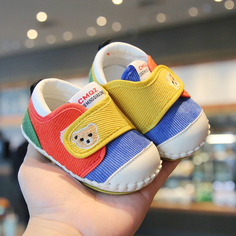 春秋软底卡通防滑1-2岁男宝学步鞋耐磨儿童学步关键鞋女宝鞋子