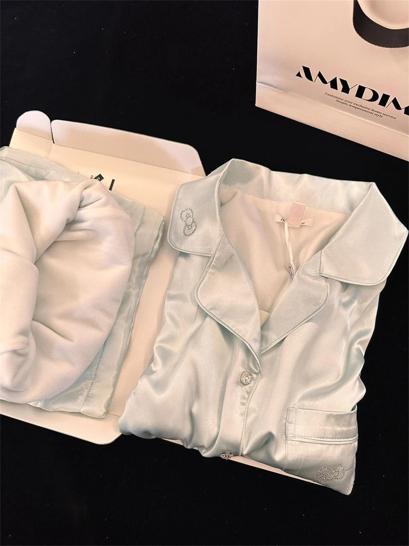 【凯蒂猫冰丝】轻奢少女睡衣女秋冬季新款加厚保暖家居服大码套装