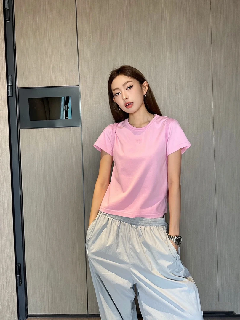 【娜娜活动】 胸口发泡字母 短袖 粉色