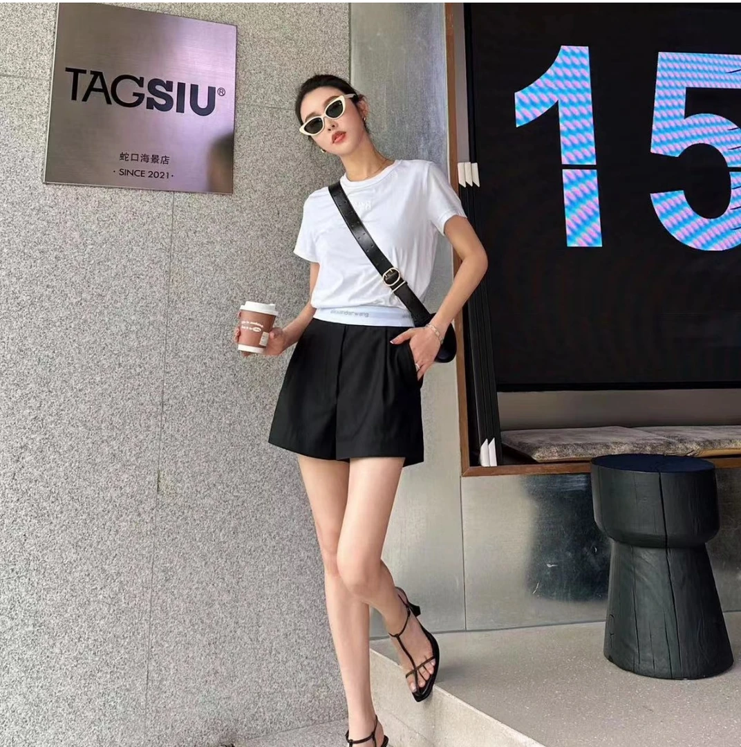 【娜娜活动】 胸口发泡字母短袖 白色