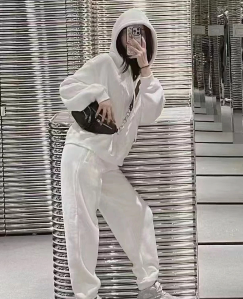 【娜娜专属】字母徽标毛圈布卫衣  薄款白色