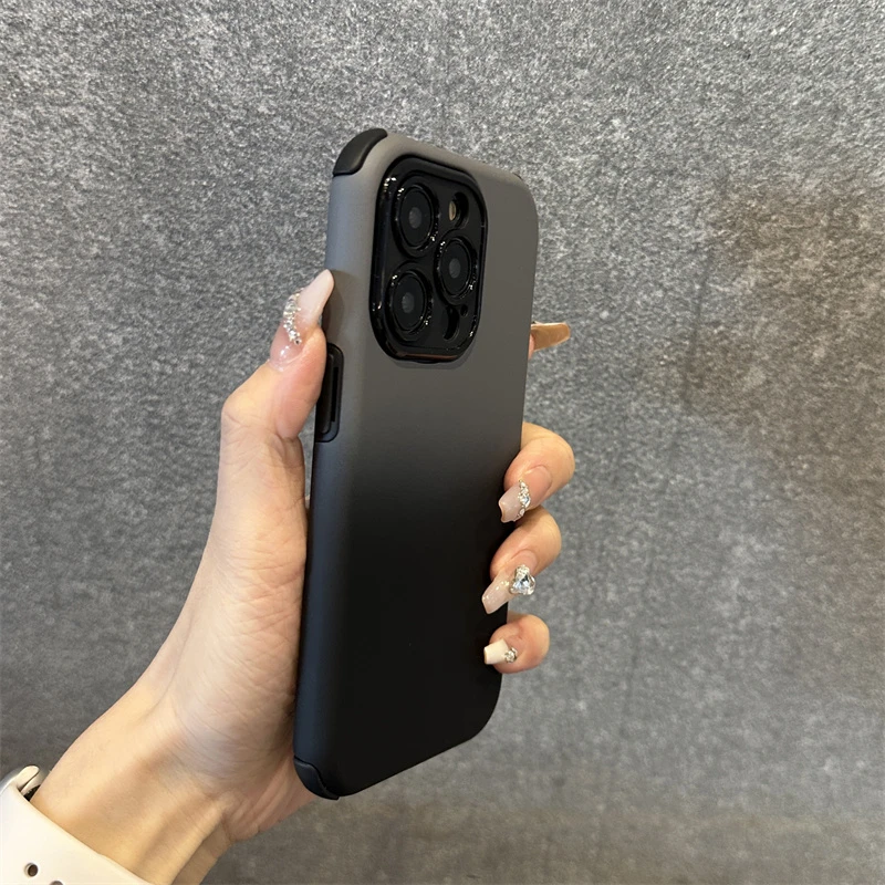 苹果14手机壳15渐变四角防摔iPhone13promax高级感11肤感12磨砂女