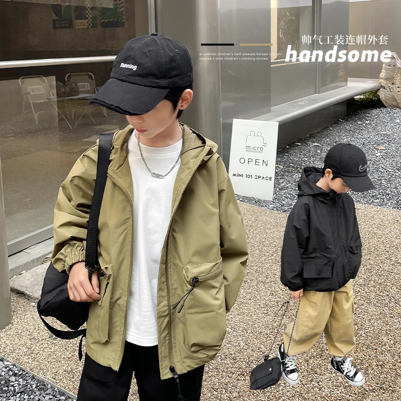 男童外套儿童上衣防风冲锋衣春秋25新款春装男孩中大童装|22cd09