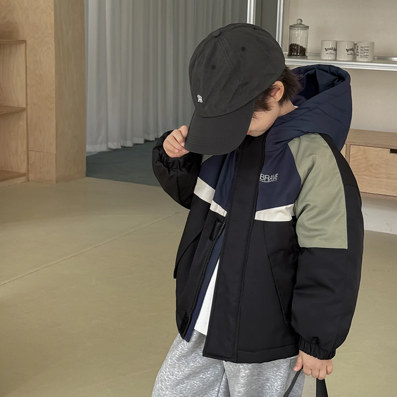 男童棉服冬季加厚连帽外套儿童冬装棉衣童装衣服男孩外衣|24dr05