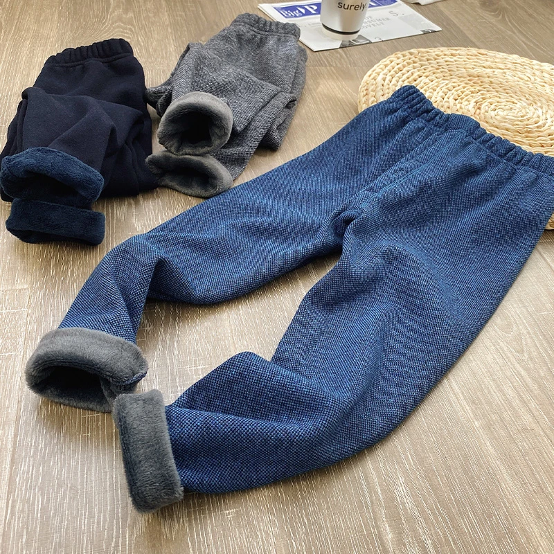 【现货福利】男童加厚冬季童装秋裤儿童加绒打底裤保暖裤子|0dk31