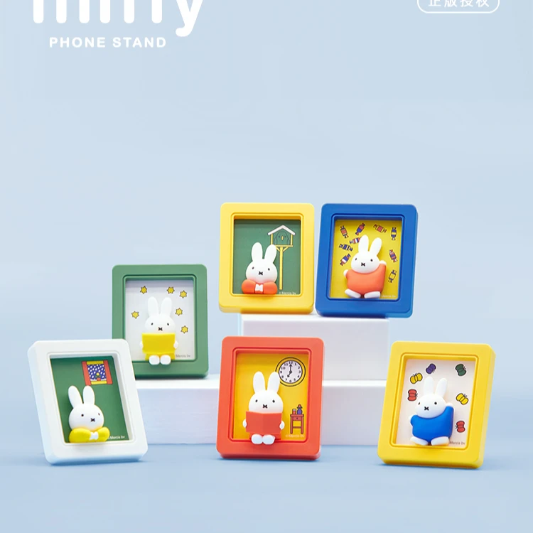 相框支架盲盒桌面直播支架可爱兔子盲盒手办摆件