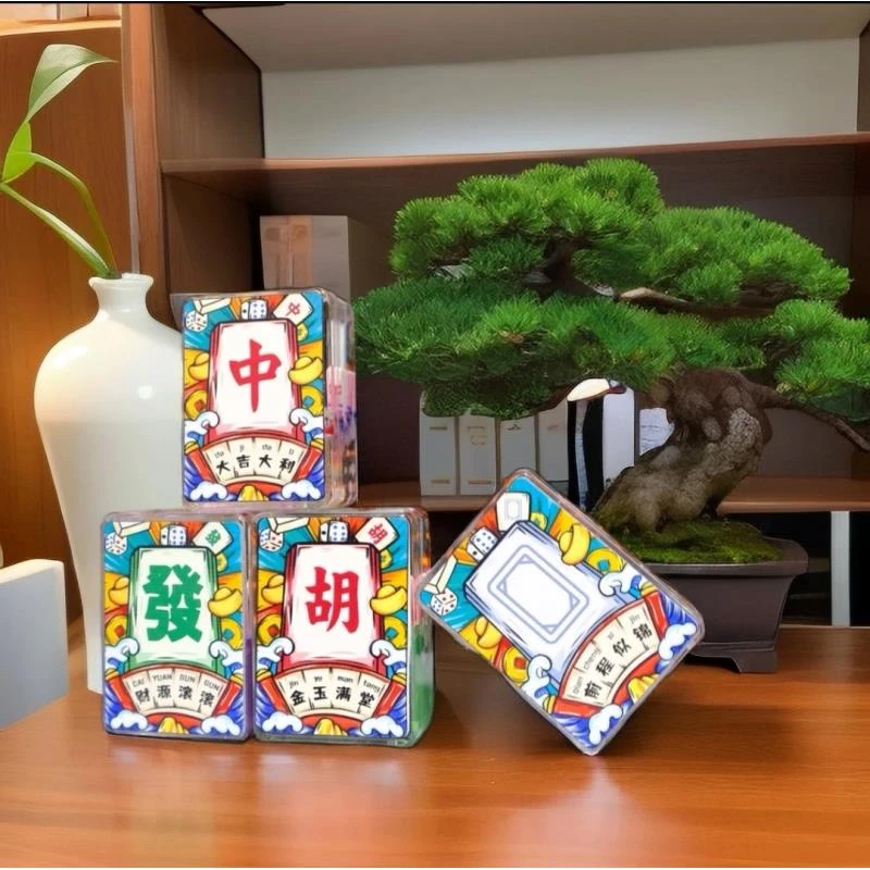 入油流沙潮玩麻将摆件饰品潮玩盲盒