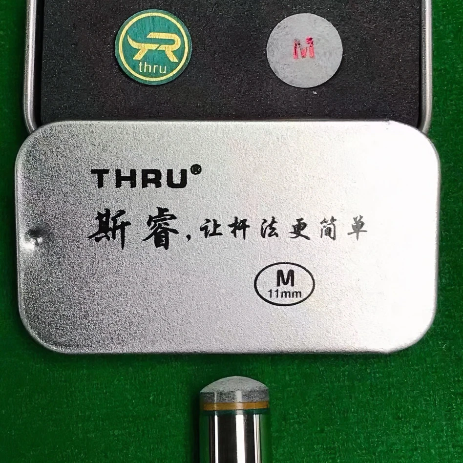 无品牌斯睿台球杆皮头小头11MM斯诺克杆头九球杆大头黑八九球14MM