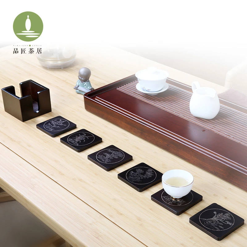 六君子杯垫 重竹材质